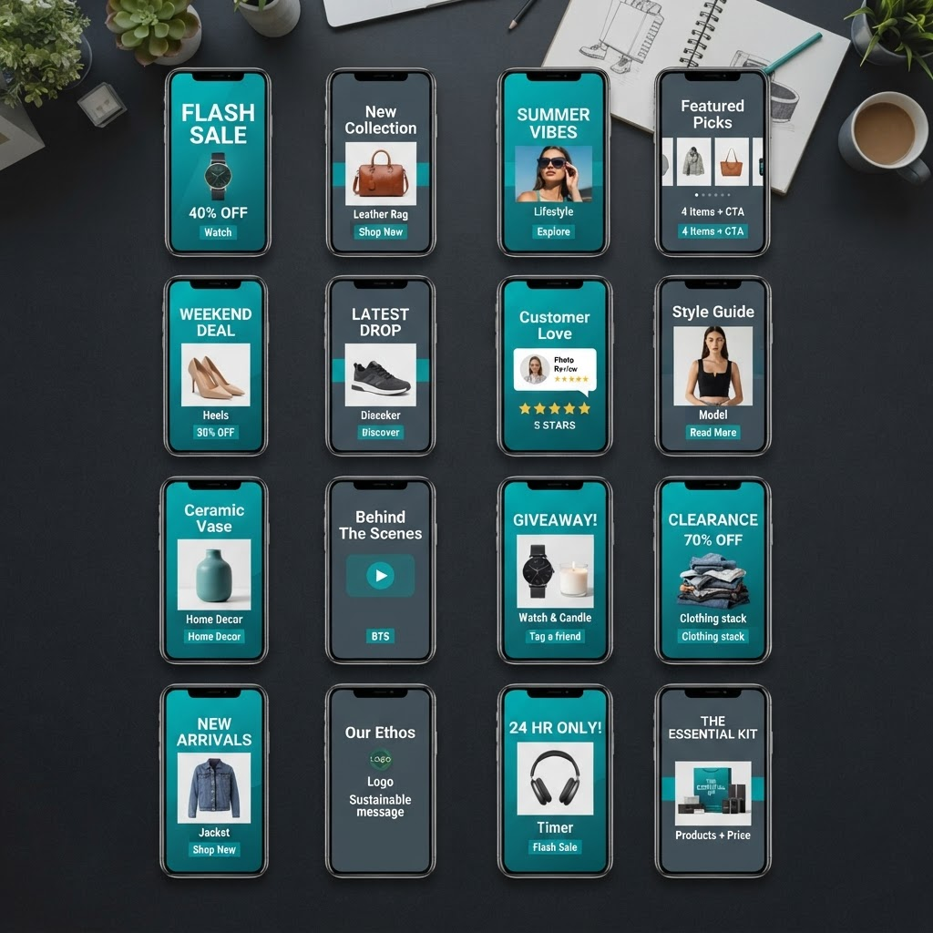 E-commerce social media template kit showcase